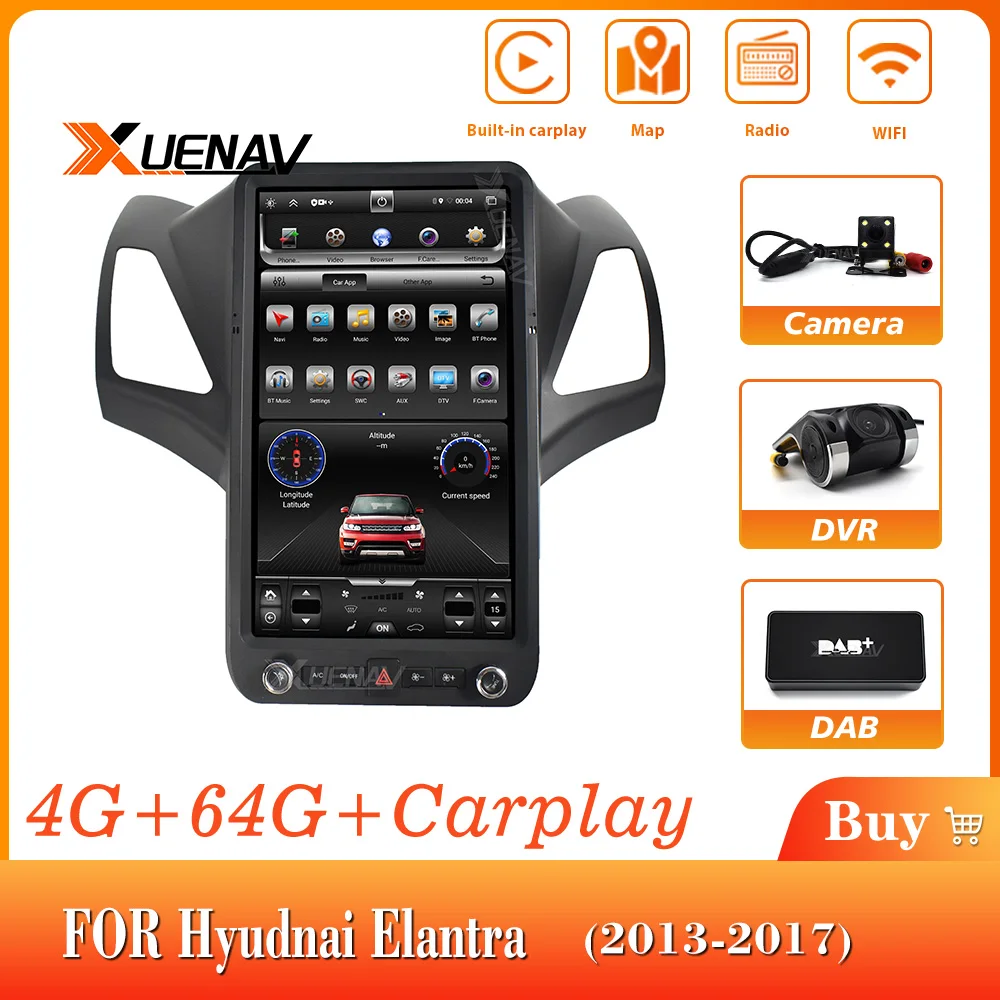 

Мультимедийная магнитола для Hyudnai Elantra 13,6-10,0, 2013 дюйма, 2 din, Android 2017