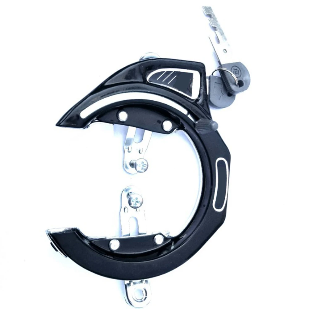 

Bicycle Lock Horseshoe Shape Riding High Intensity Tool Anti Theft Security 2 Keys Universal Durable Iron Rustproof Accessories