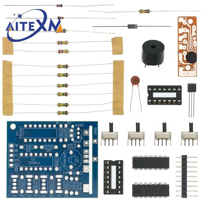 16 Music Sound Box BOX-16 Board 16-Tone Electronic Module DIY Kit Parts Components Soldering Practice Learning Kits for Arduino |
