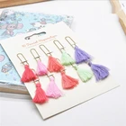 Domikee 2021 новый милый kawaii корейский Офис школа кисточка металлические зажимы набор студентов Закладка зажим для записей набор канцелярские принадлежности 10 шт.