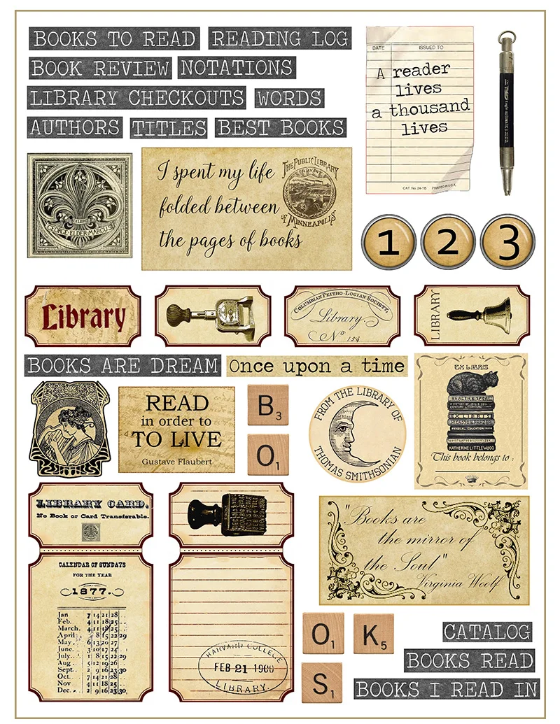 

35Pcs/Pack Vintage English Words Label Ticket Tag Sticker DIY Scrapbooking Album Junk Journal Planner Decorative Stickers