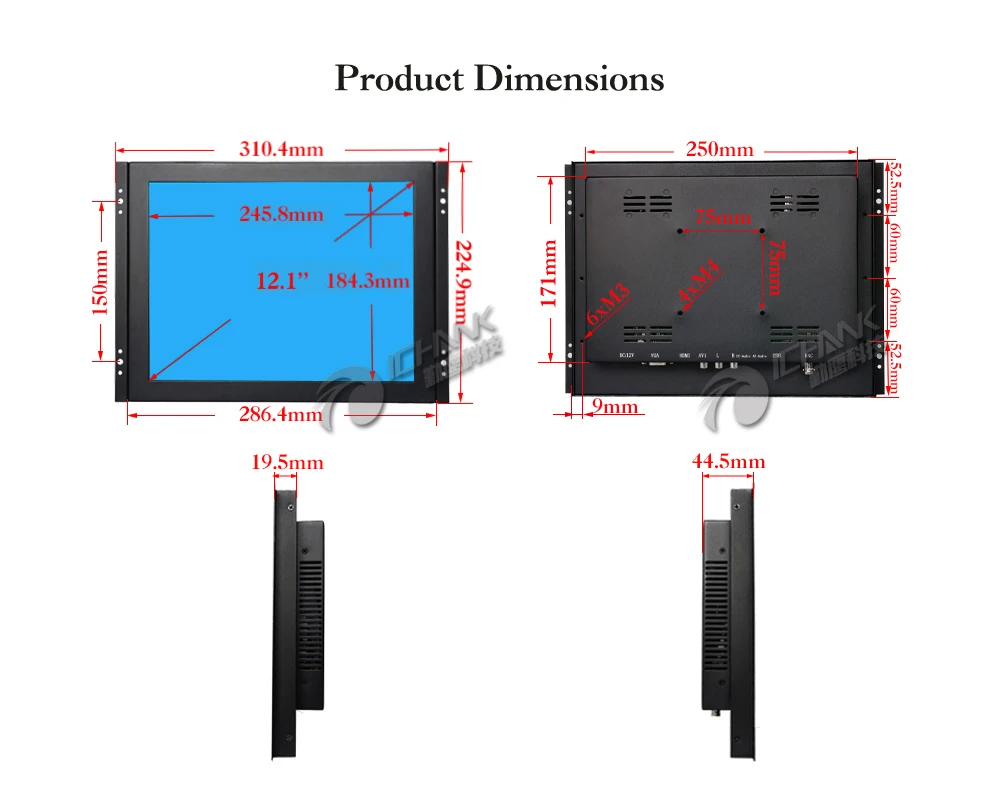 ZK120TC-V591D/12," дюймовый 800x600 HDMI металлический корпус Встроенный открытая рамка Бесплатный привод многоточечный емкостный сенсорный монитор ЖК-дисплей
