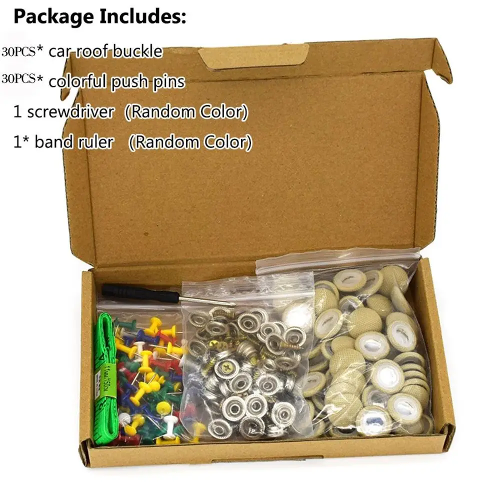 30 шт пряжки универсальный автомобильный интерьер потолочная ткань крепежный