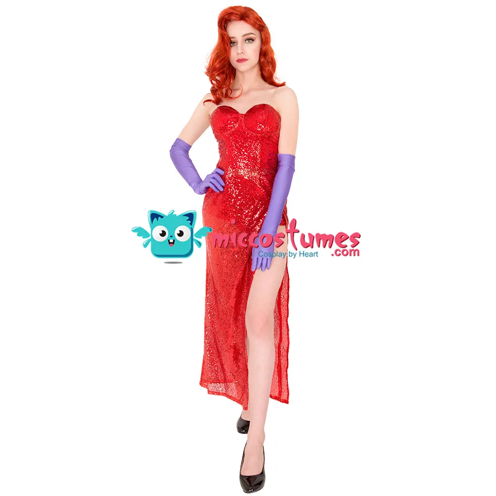 Красное платье Jessica Rabbit карнавальный костюм| |