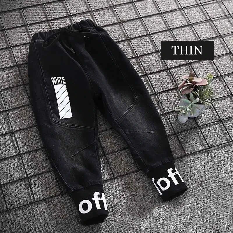 Новые Теплые вельветовые джинсы для мальчиков на осень и зиму Детские эластичные