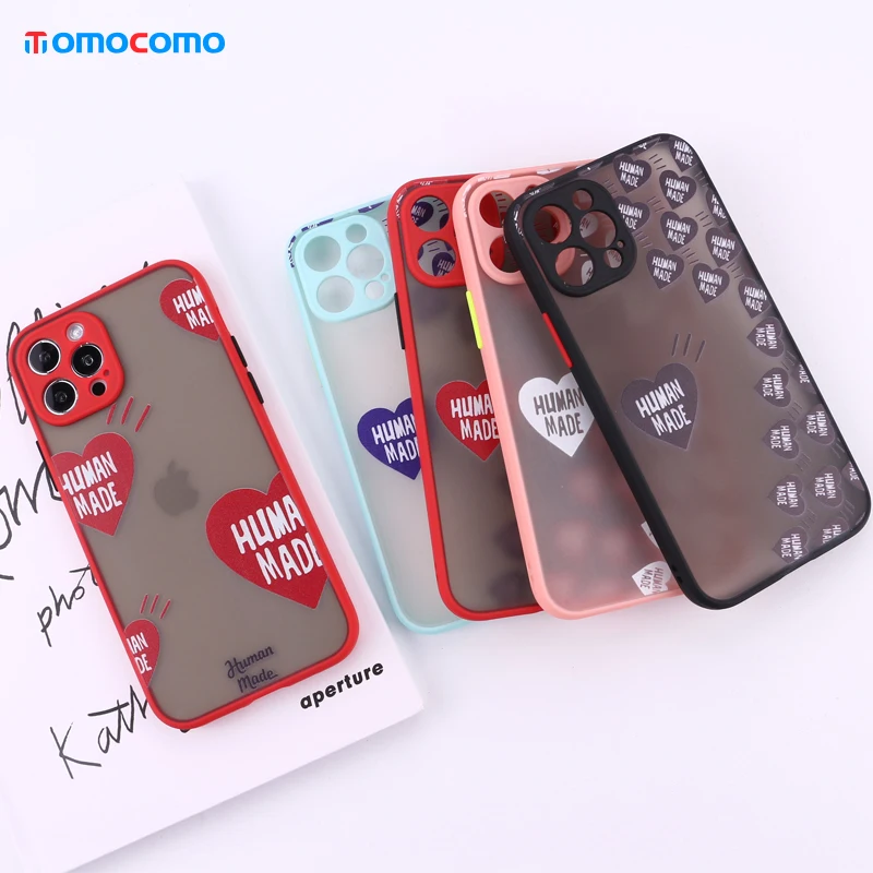 

Cute Love Heart Soft Phone Case For iPhone 11 12 13 Pro Mini Max X XR XS 7 8 Plus Candy Color Cartoon Back Cove Shockproof Shell