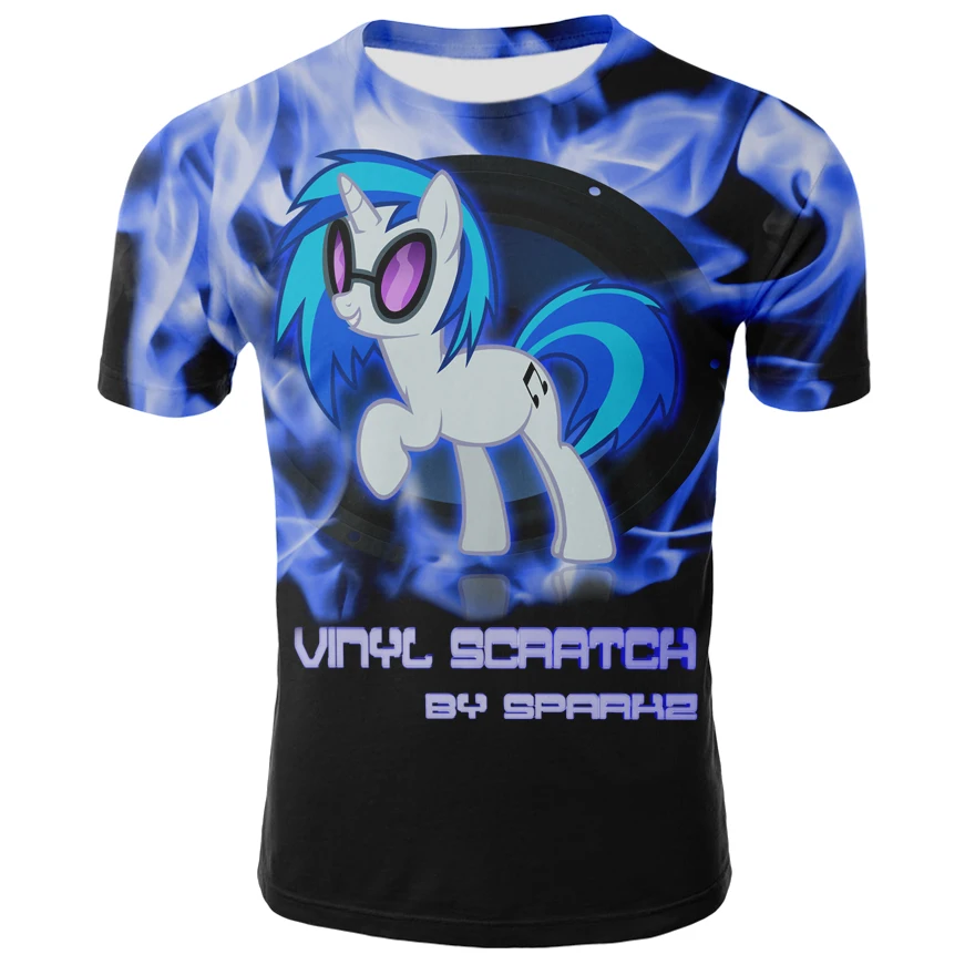 

20213D New style colorful and gorgeous/O-neck short-sleeved casual T-shirt/standard version/European and American style T-shirt