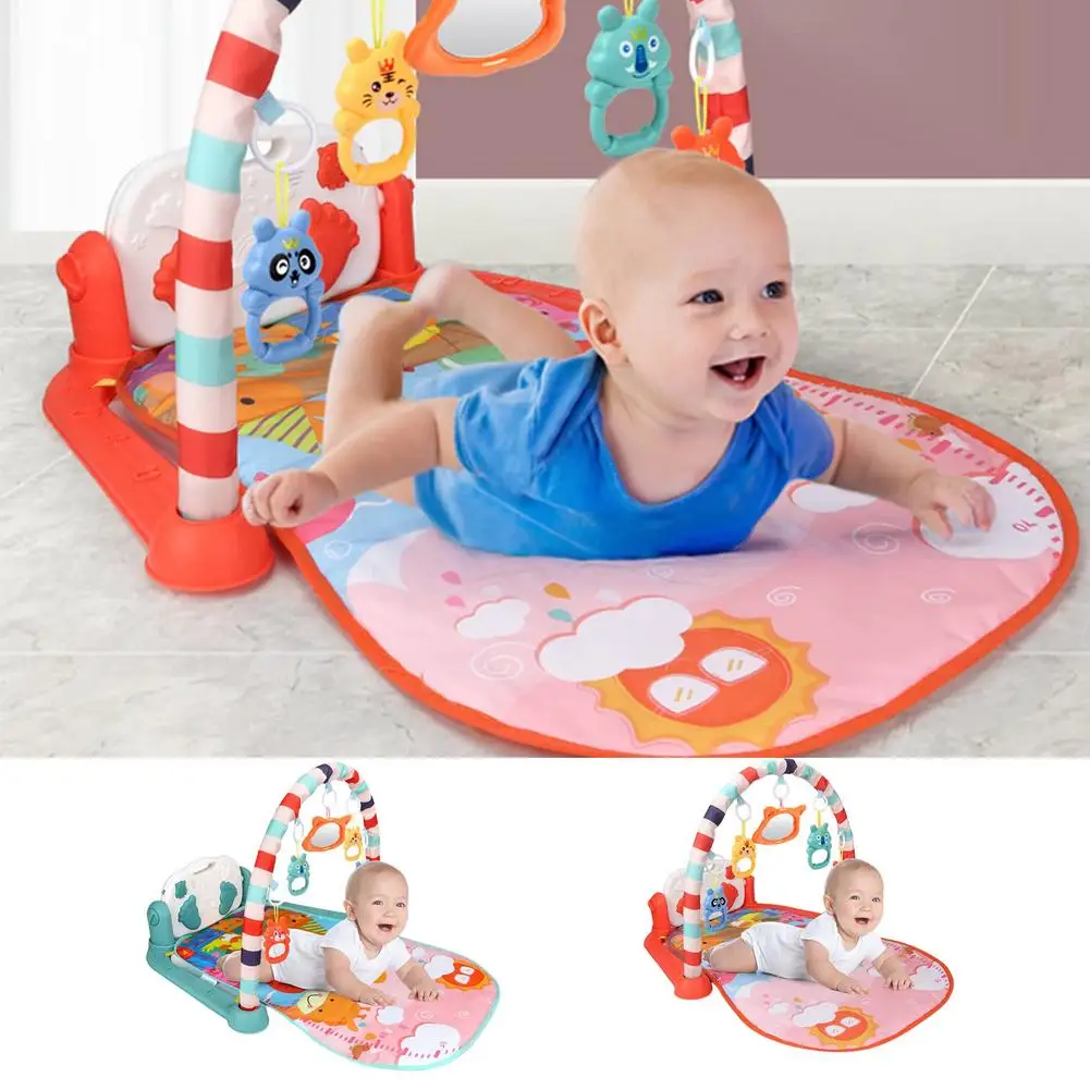 

Новый фитнес-коврик для младенцев, пианино с педалью, удобная Интерактивная подставка для фитнеса с музыкой и подсветкой, Музыкальный детск...