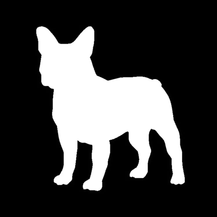 

Volkrays Personality Car Sticker French Bulldog Animal Accessories Reflective Waterproof Vinyl Decal Sliver/Black,11cm*10cm