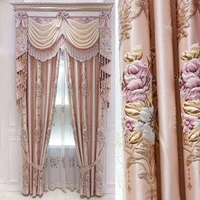 luxury european embossed jacquard curtain light luxury living room thickened curtain dining room bedroom finished product