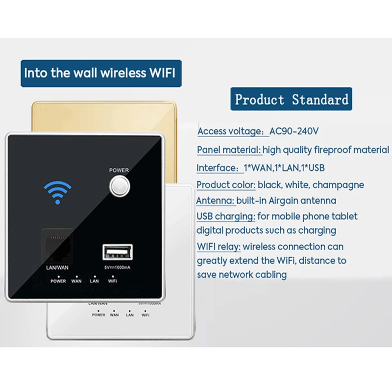 Домашний экономичный 86 Тип настенный wifi маршрутизатор реле с usb зарядкой отель AP Панель розетка