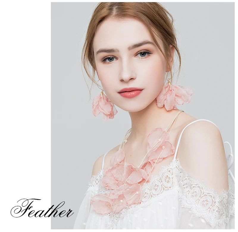Badu, тюлевые серьги-кольца цветок, Круглый Круг, красный, розовый цвет, богемные серьги-капли для праздника, вечеринки, ювелирные изделия, подарок для женщин