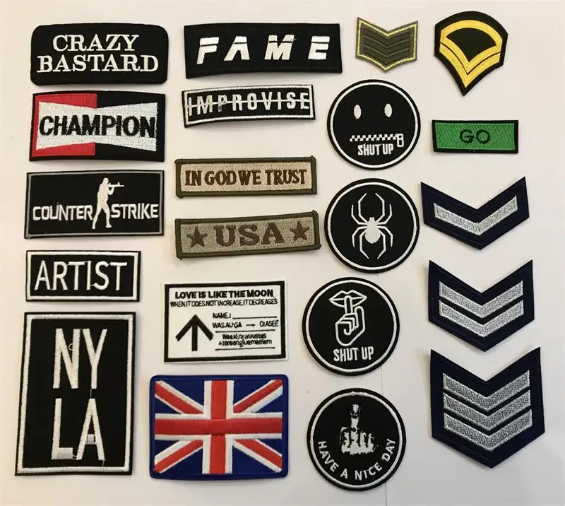 Новое поступление 10 шт. значков вышитые нашивки популярная аппликация для