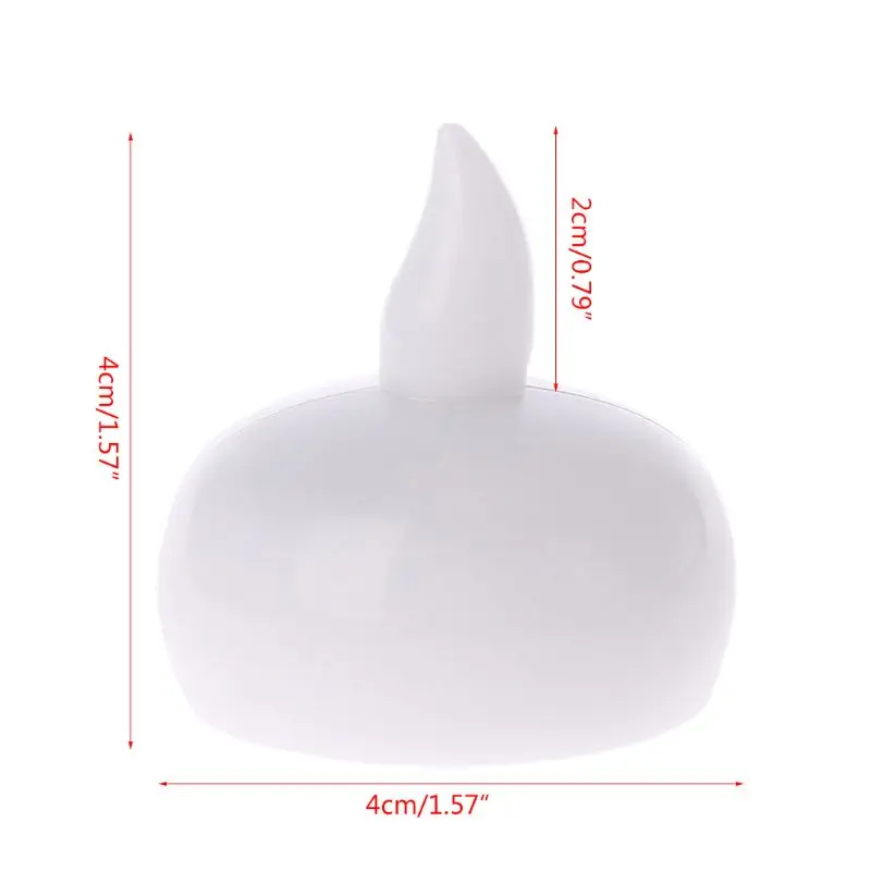 

1pc Flameless Candle Waterproof LED Floating Flickering Tea Light Candles for Home Decoration Wedding Party