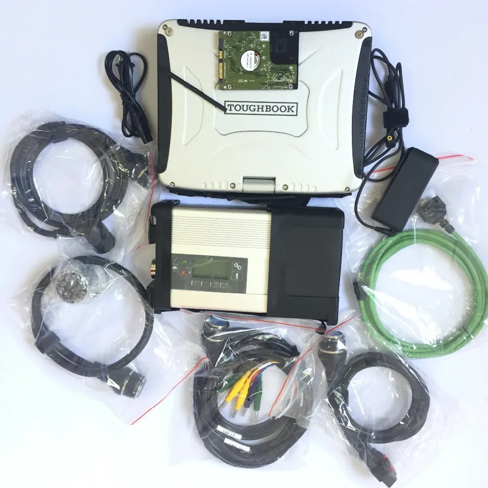 Компактный Диагностический ноутбук MB Star C5 cf19 4 Гб HDD / SSD подключение WIFI SD полный диагностический инструмент сканер