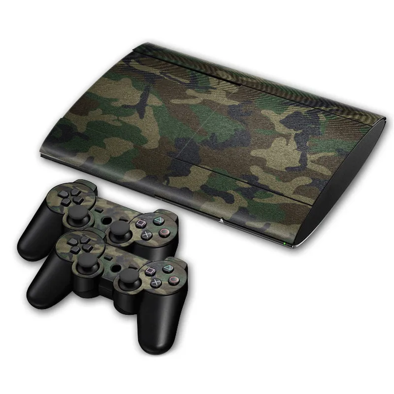 Камуфляжная цветная наклейка для PS3 Slim 4000 PlayStation 3 консоль и контроллеры скинов |