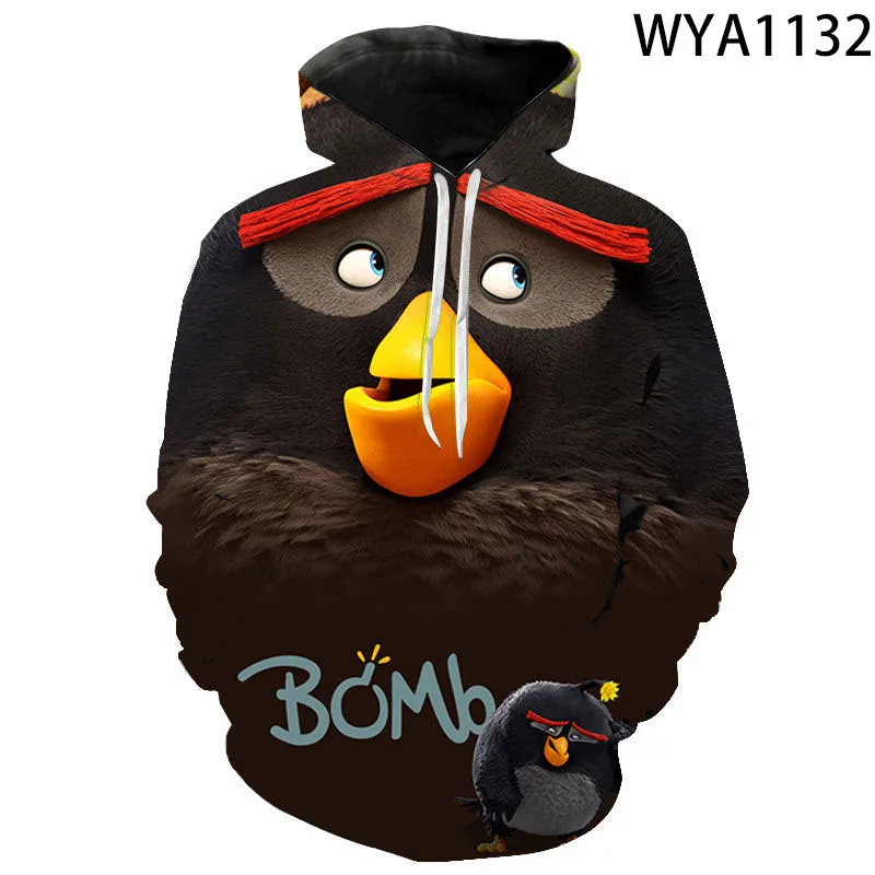 

New Fashion Boy Girl Kids Long Sleeve Sweatshirts Birds 3D Printed Hoodies Pullover Men Women Children Streetwear Coat