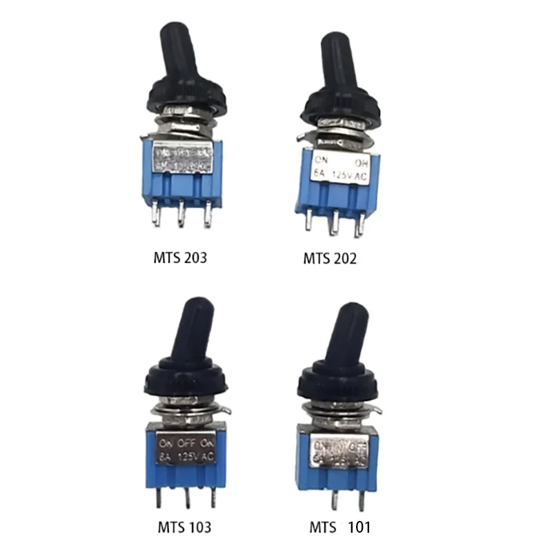 Copper feet MTS-102-103-202-203 Toggle Switch 6A 125V 3A/250V on on SPDT 6mm Mini Switch DPDT on off on Waterproof Cap  - buy with discount