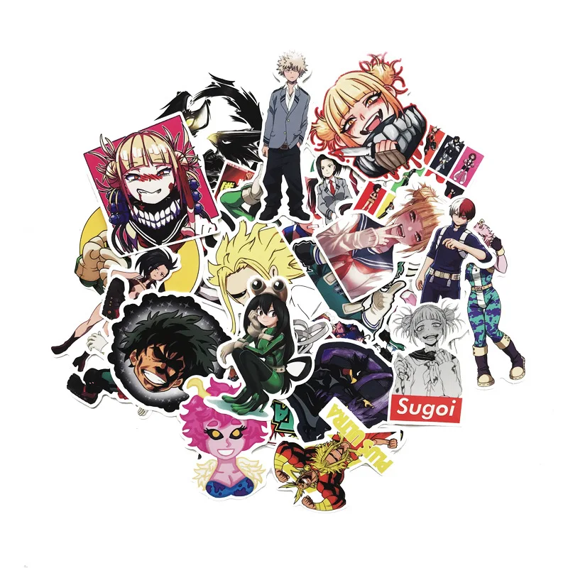 70 шт мой герой Наклейки Классическая обувь для косплея Аниме стикеры современный
