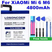 LOSONCOER BM39 4800 мАч для Xiao mi UI M6 mi 6 mi 6 аккумулятор высокой емкости для смартфона