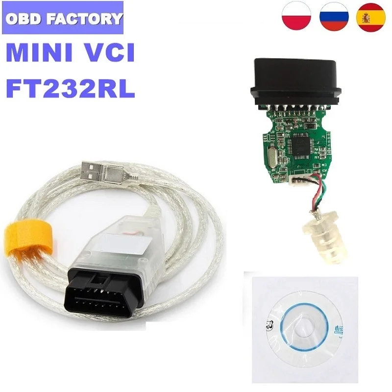 V16.00.017 J2534 MINI VCI для Toyota MINI-VCI FT232RL TIS Techstream Cable | Автомобили и мотоциклы