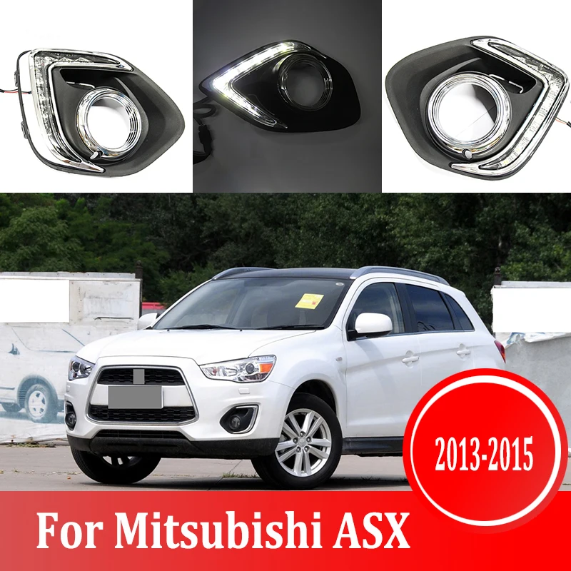 2 шт. для Mitsubishi ASX 2013 2015 светодиодные дневные хосветильник DRL Автомобильные