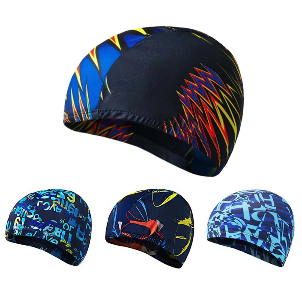 

High Elastic Swimming Caps Adult Waterproof Stretchable Comfortable Ears Protection Summer Swiming Pool Bathing Hat