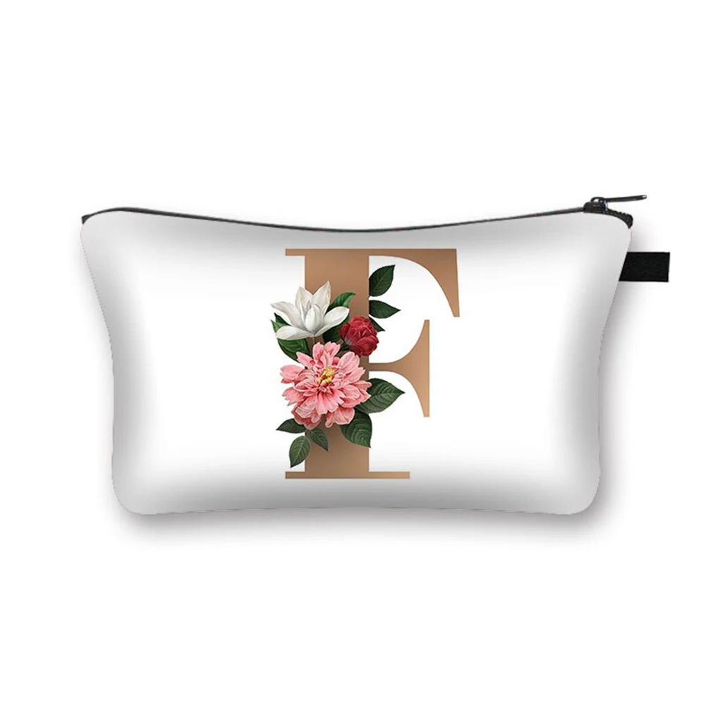 

Косметички с буквенным цветочным принтом, сумки для невествечерние Ринок, косметичка для подружки невесты, косметичка, органайзер для туал...