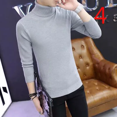 

2019 autumn and winter new men's casual solid color round neck long-sleeved T-shirt