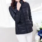 Женский пуховик, одежда 2022, женское тонкое короткое повседневное пальто, облегающая женская куртка с воротником-стойкой, теплые зимние пальто большого размера 3