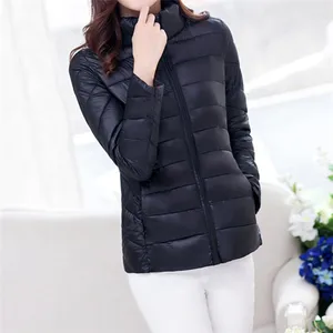 Женский пуховик, одежда 2022, женское тонкое короткое повседневное пальто, облегающая женская куртка с воротником-стойкой, теплые зимние пальто большого размера 3
