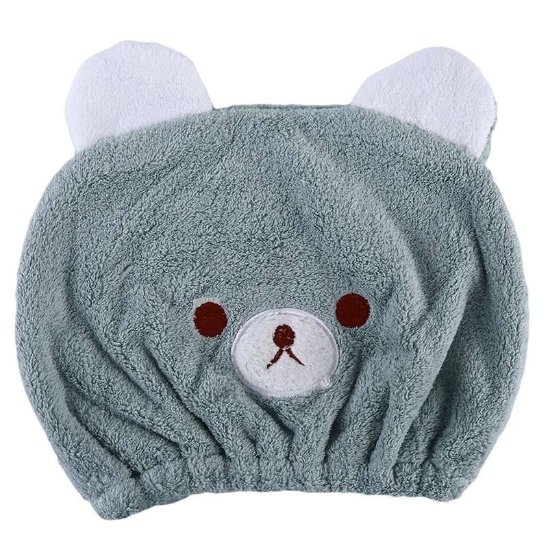 

Kids Microfiber Hair Turban Quickly Dry Hair Hat Wrapped Towel Bathing Cap Bear Dry Hair Cap Absorbent Quick Dry