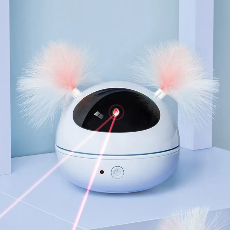 

Pet Cat Toy Electric Feather Infrared Light Tease Cat Stick Interactive Puzzle Intelligent Laser Aat Toy