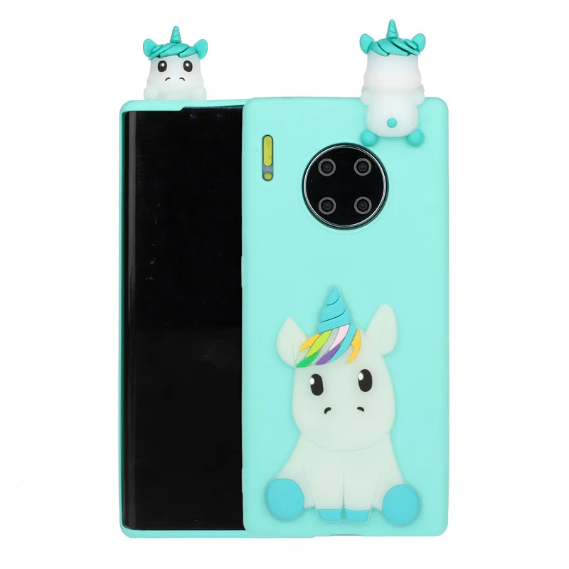 3D мягкий силиконовый чехол из ТПУ для huawei mate 30 Pro Чехол Капа каваи Единорог панда