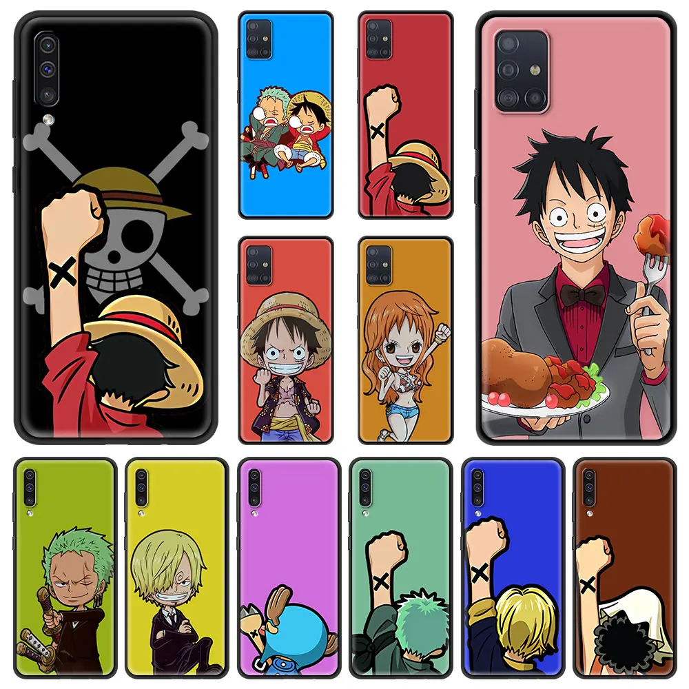 

L-Luffy-O-One-P-Piece Anime Phone Case for Samsung Galaxy A50 A10 A20 A30 A40 A70 A20S A20E A02S A12 Soft Matte Cover TPU Shell