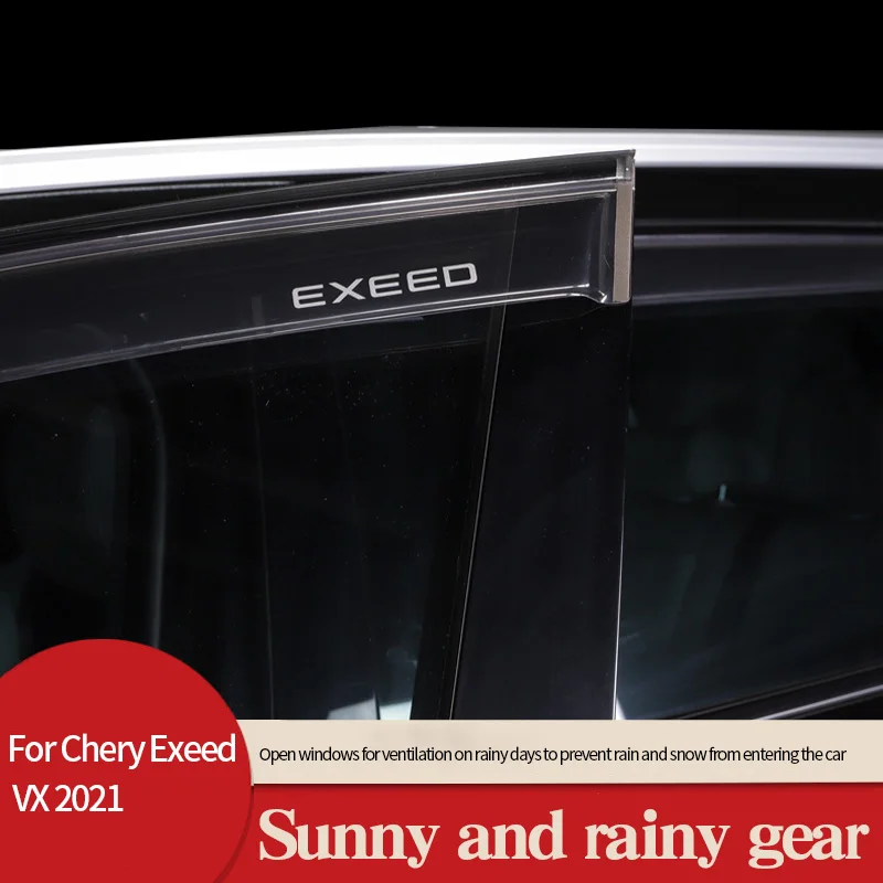 

Sunny And Rainy Gear For Chery Exeed VX 2021 ABS Car Windows Protect Against Rain And Sun Tools Decoration Accessories