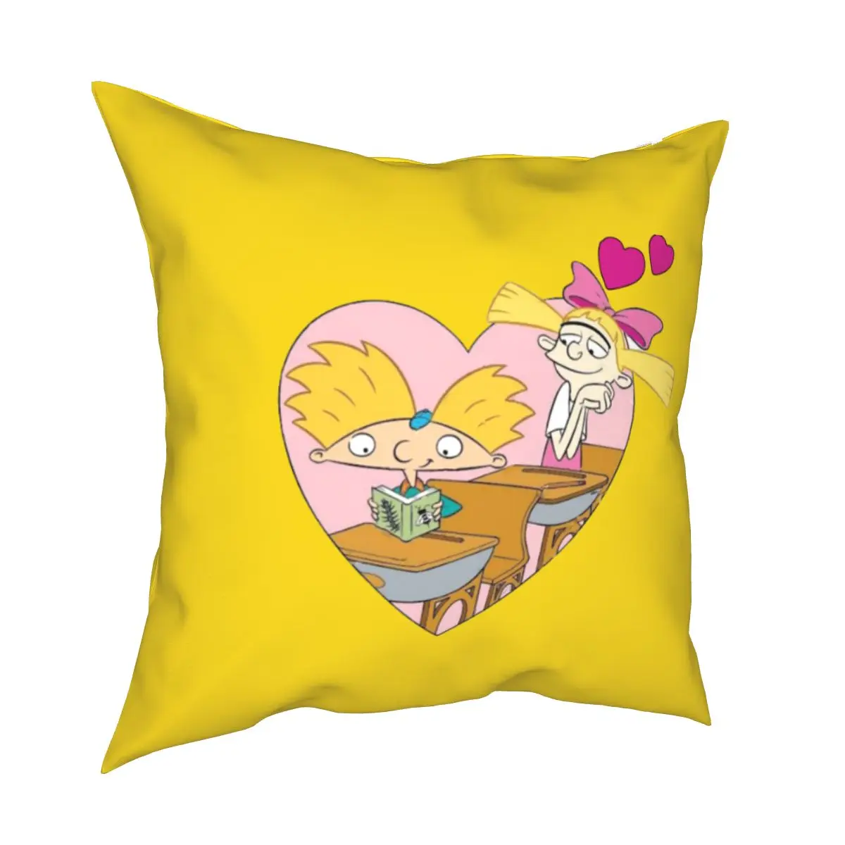 Арнольд и Хельга наволочки автомобиля Эй 90s мультфильм Футбол Подушка под голову