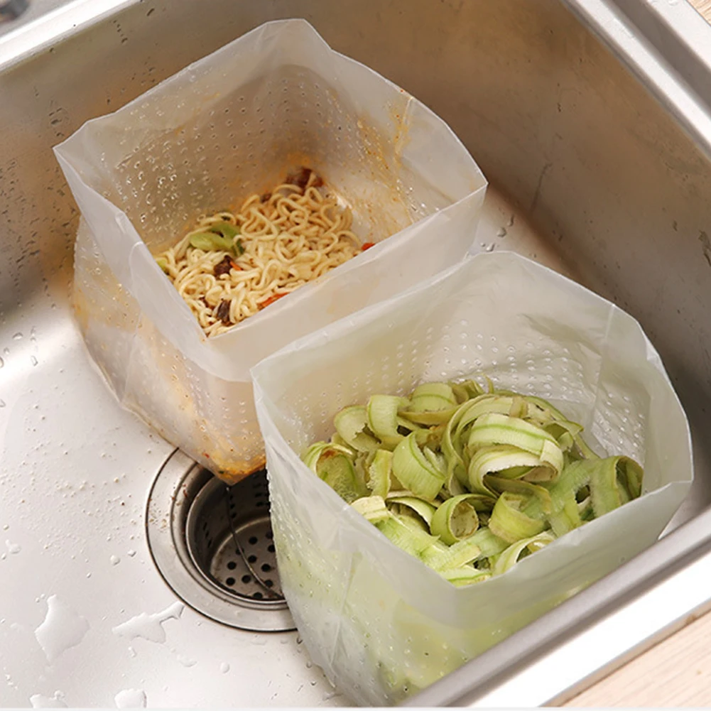 30 шт./компл. сетчатый одноразовый мешок для мусора с большим отверстием раковины |