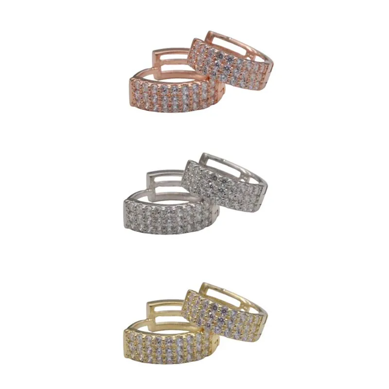 

2021 new fashion, high-end, compact, simple earrings with zircon, female personality, wild design earrings, female