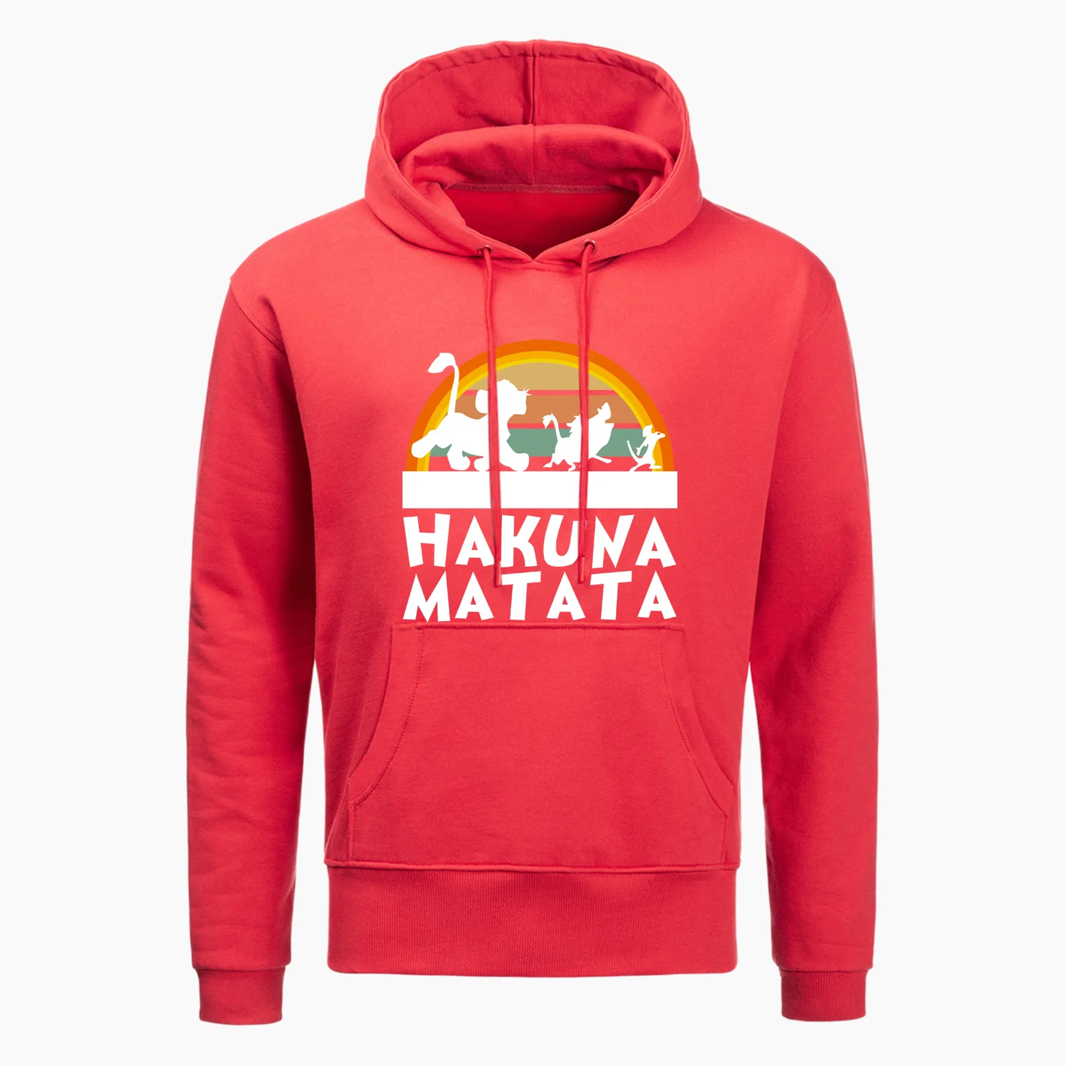 Хакуна матата флисовые толстовки мужские повседневные флисовые Король Лев толстовка мужская мода харадзюку пуловер Королевство животных мужские толстовки