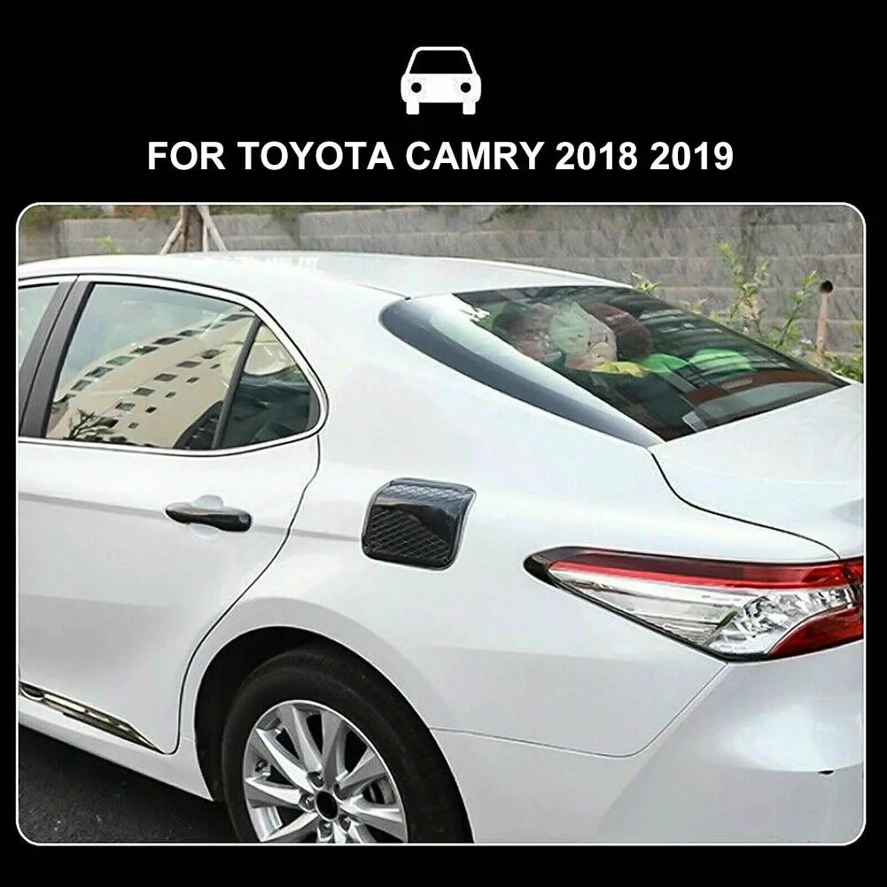 

Fuel Tank Door Cover Sticker Carbon Fiber ABS Car Decals Gas Tank Decoration for Toyota Camry 2018-2021 Car Exterior Decoration
