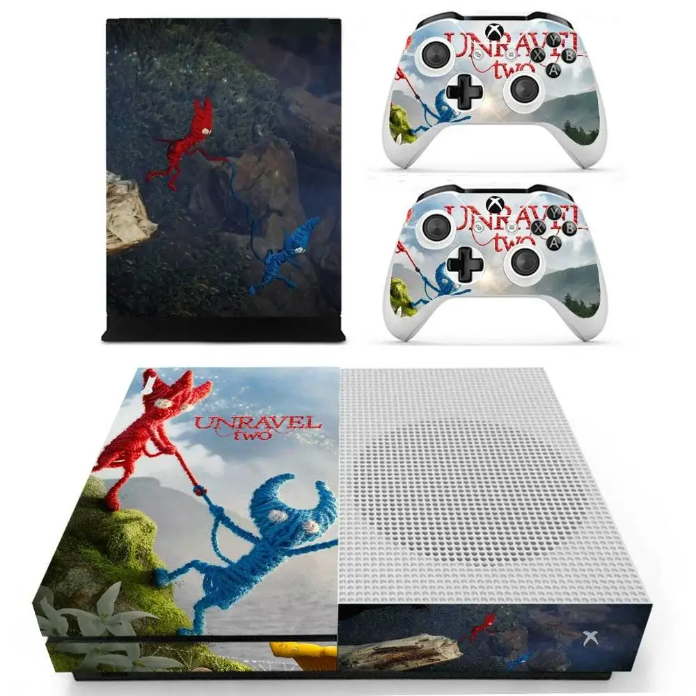 Раскройте два для Xbox One S кожа Виниловая Наклейка Pegatina Adesivos one тонкая консоль и