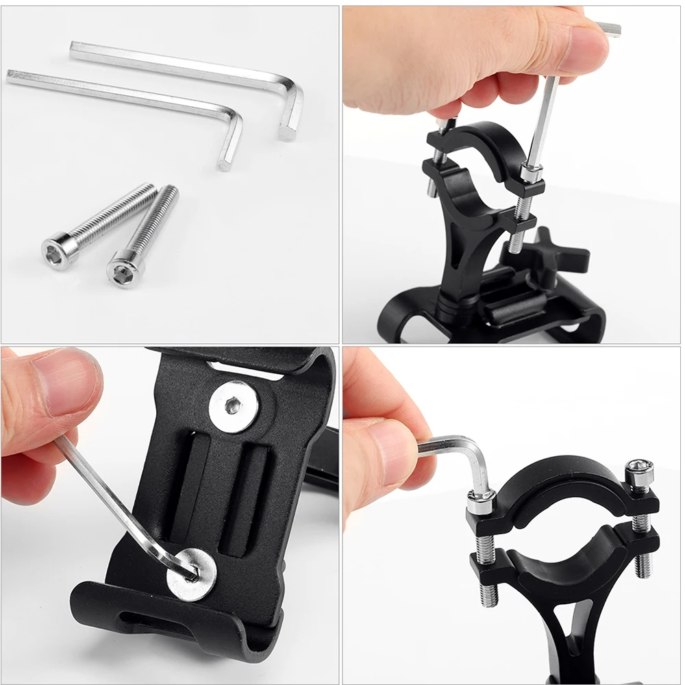

Support Cycling Bracket Mount Rotatable Aluminium Alloy Bike Phone Holder 3.5-6.5" Cell Phone GPS Mount Holder Bicycle Phone