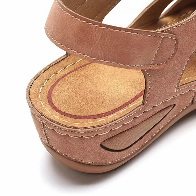 2020 New Summer Women's Sandals Shoes Girls Comfortable Ankle Hollow Round Toe Female Soft Beach Sole Plus Size 46 | Обувь