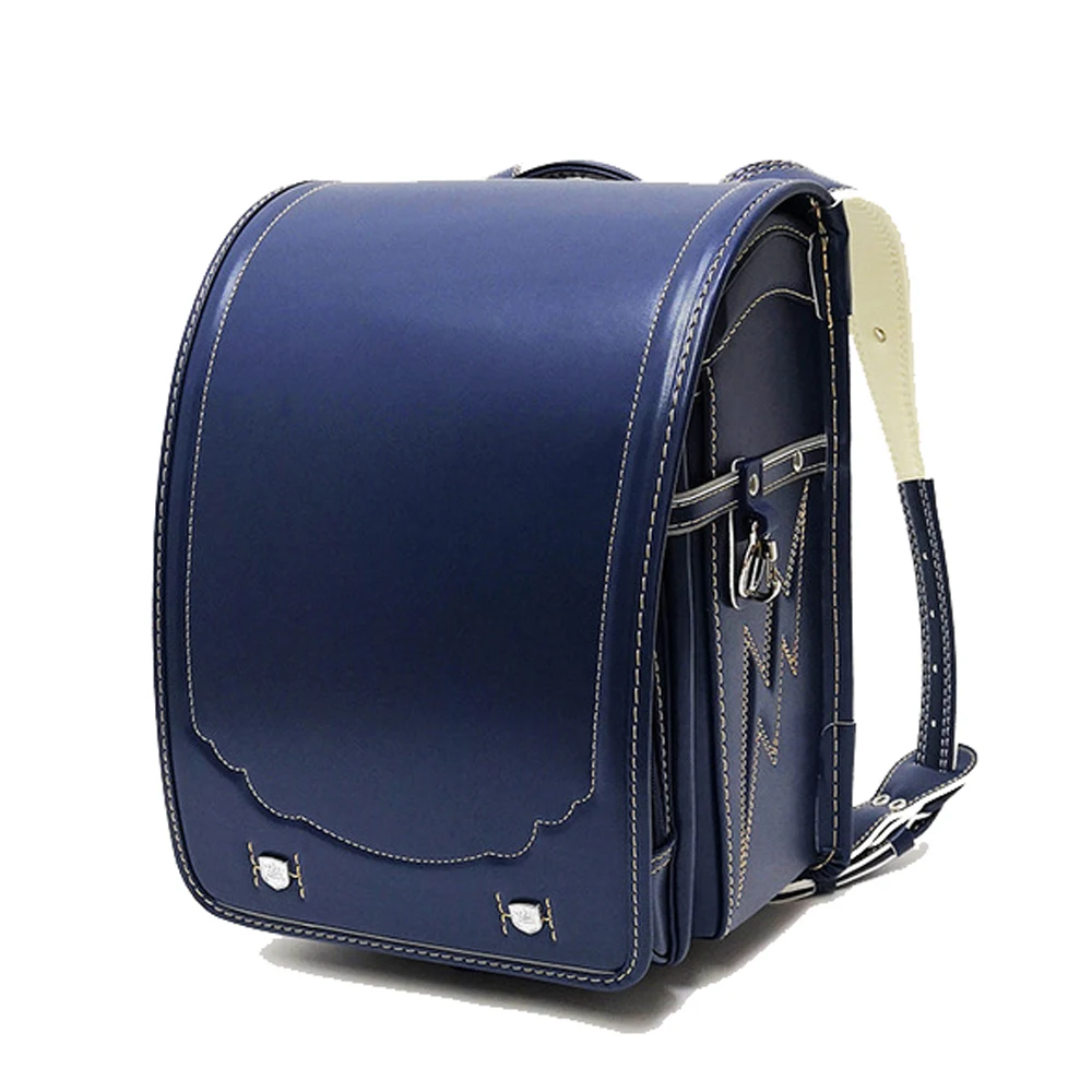 2020 NEW Japan schoolbag boys Backpack with hasp solid upscale waterproof PU Orthopedic School Bags Children Primary student bag