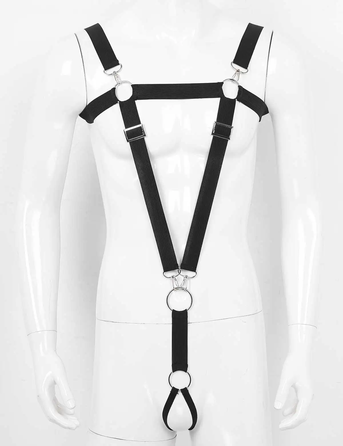 Мужское нижнее белье Эластичные подтяжки с металлическим кольцом для петуха