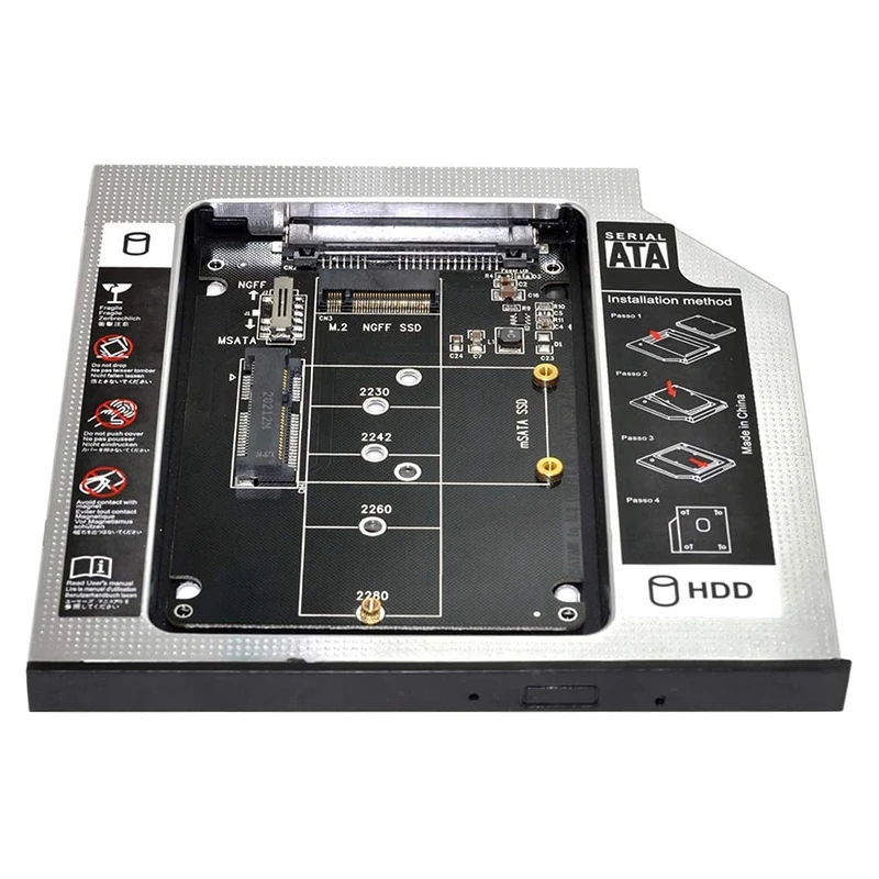 

Чехол для ноутбука MSATA NGFF B/M-Key SSD на slim SATA 13Pin