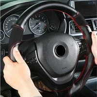 suede fashion sports hand braid on the steering wheel cover four seasons handlebar cover car accessories for bmw steering wheel
