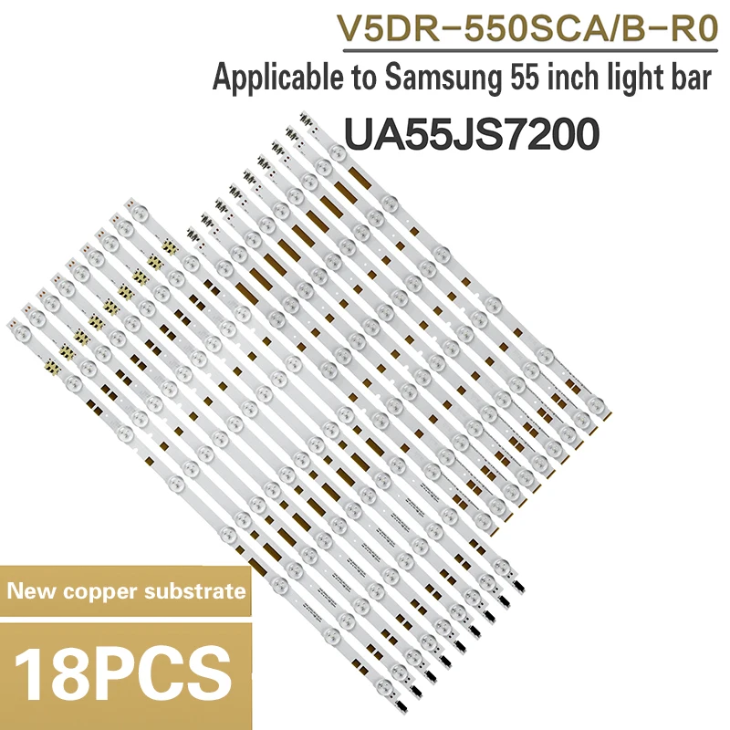 

[New kit] 18pcs/set of LED backlight strip D2GE-550SCB-R3 D2GE-550SCA-R3 suitable for Samsung UA55F6400AJ 2013SVS55F R 7 L 11 25
