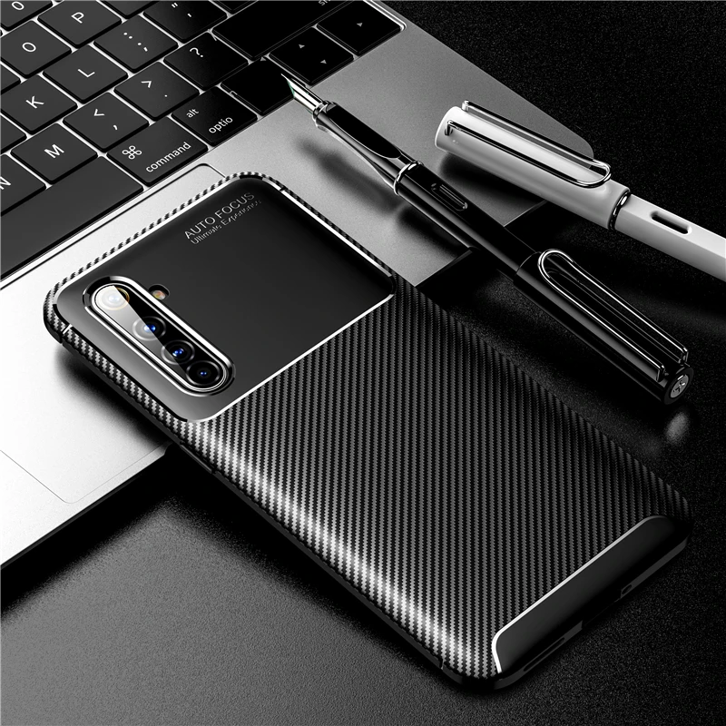 

For Oppo Realme X50 Pro Case 6.44" Bumper Silicone Slim Carbon Fiber Phone Cover For Oppo Realme X50 Pro Case Realme X50 Pro 5G
